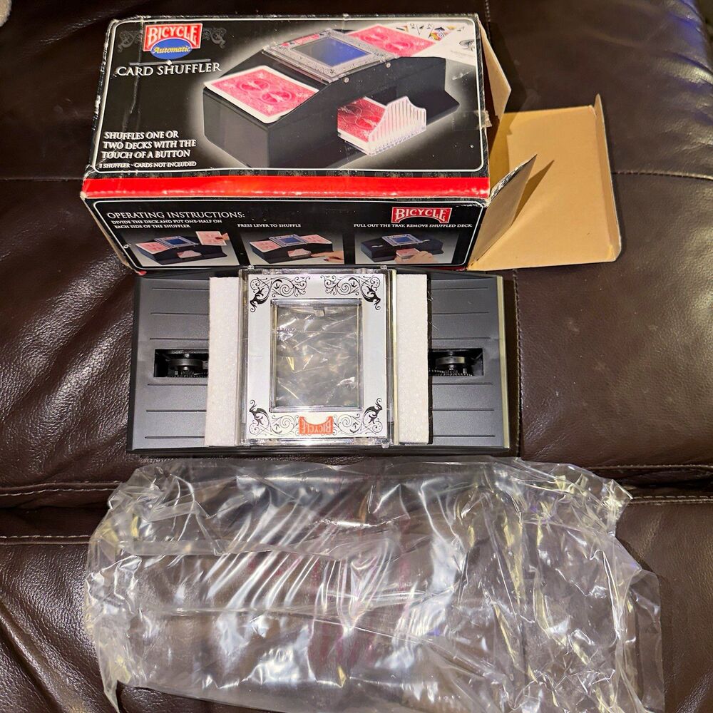Bicycle Automatic Card Shuffler Battery Operated Shuffles 1-2 Decks w/ Box new